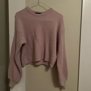 Forever 21 Light Pink Semi Cropped Sweater
